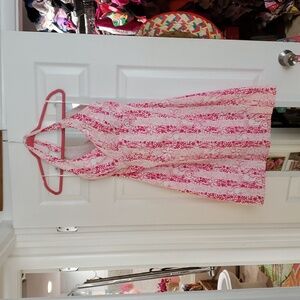 Lilly Pulitzer 100% Cotton Livie Pink Halter Top Dress sz 6